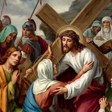 Cuarta estación del Vía Crucis - Jesús se encuentra con su madre