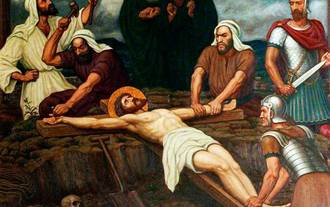 Jesus es Clavado en la Cruz