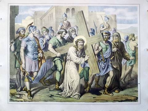 5ª Estación: Jesús es ayudado por el Cireneo