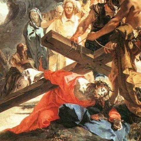 Séptima estación del Vía Crucis - Jesús cae por segunda vez.